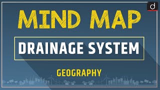 Drainage System  MINDMAP Drishti IAS [upl. by Melas]