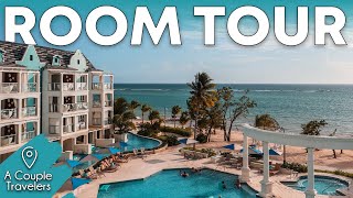 Sandals South Coast Room Tour  Starlight Beachfront Club Level Junior Suite w Balcony Tub DJS [upl. by Pyotr973]