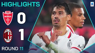 MONZAMILAN 01  HIGHLIGHTS  Reijnders header seals first Milan away win  Serie A 202425 [upl. by Cynth289]