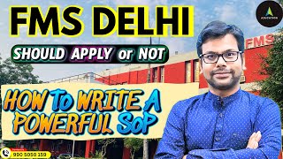 FMS Delhi MBA 202527 Selection Criteria  Should Apply or Not  Write A Power Full SoP  Cut Off [upl. by Thinia]