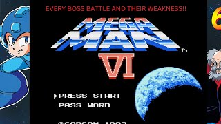 MEGA MAN 6 ALL BOSS BATTLES AND WEAKNESSES [upl. by Tyoh]