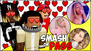 SMASH OR PASS ON FEMALE ROBLOX YOUTUBERS 😂😍 Gloom MeganPlays Mya Amber amp More [upl. by Darken]