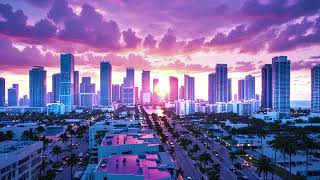 Miami Sunset Mirage  1 HOUR Synthwave [upl. by Rovelli853]