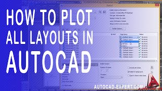 How to print all layout in autocad Plot all layouts from one clikc in autocad to PDF [upl. by Rollo90]