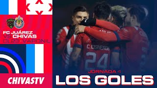 ¡LOS DOS GOLES DE CHIVAS VS FC JUÁREZ [upl. by Elyrehc]