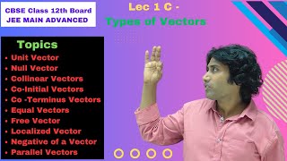 Vector Algebra L 1 C  Types of Vectors  Class 12 Maths  NCERT CH 10  JEE Main  D K SAHNI [upl. by Surat864]