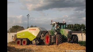 Fendt 824 amp Claas Quadrant 3200 RC stro persen 2017  Loonwerken Ongena [upl. by Anivol696]