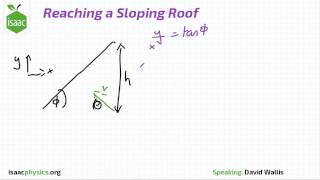 Reaching a Sloping Roof  Part A  Kinematics Level 5 [upl. by Lraed27]