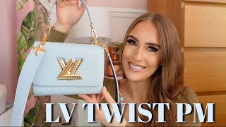 LOUIS VUITTON TWIST PM BAG REVIEW💙✨ [upl. by Koball]