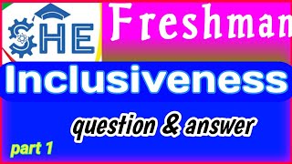 Inclusiveness freshman course exam and answers p1 freshmancourse ethiopiaeducation inclusivenes [upl. by Limemann]