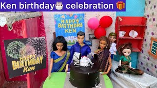 Barbie drama episode 71 ken Birthday celebration  Barbie tiny food  ken birthday [upl. by Agathy]