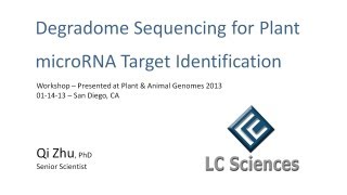 Workshop  Degradome Sequencing for Plant microRNA Target Identification [upl. by Rowen]