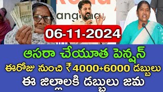 తెలంగాణ ఆసరా చేయూత పెన్షన్ తాజా సమాచారం40006000 ఖాతాలోకిTelangana aasara pension update [upl. by Nhepets]