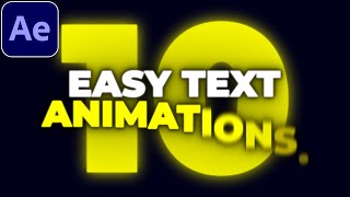 10 Text Animations in After Effects  10 Title Animations  After Effects Tutorial [upl. by Atikram]