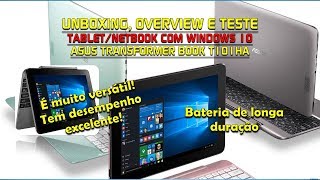 Comprei TabletNetbook Asus Transformer T101HA com Windows 10 é bom Unboxing e teste  Geekmedia [upl. by Madelina10]