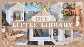 DIY LITTLE LIBRARY  creating amp customizing a community little free library 📖 [upl. by Enelyahs650]