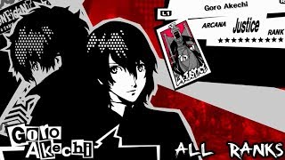 Persona 5  Justice Confidant Goro Akechi All Ranks [upl. by Warfeld215]