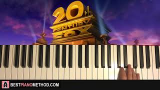 HOW TO PLAY  20th Century Fox Intro Piano Tutorial Lesson [upl. by Hasin]