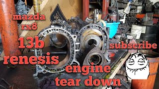 How to rebuild Mazda rx8 rx7 engine tear down [upl. by Pillihp]