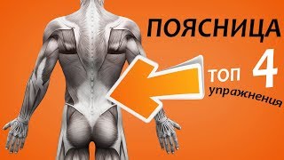 ПОЯСНИЦА Упражнения для поясницы ТОП 4 [upl. by Ltney]