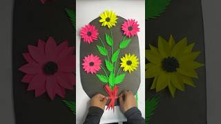 Beautiful Flower Wall Decor Craft short youtubeshort reel viral trending diycrafts walldecor [upl. by Abas]