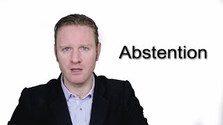 Abstention  Meaning  Pronunciation  Word World  Audio Video Dictionary [upl. by Donn]