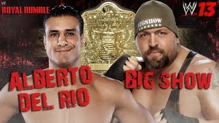 WWE 13 Royal Rumble 2013 Simulation Alberto Del Rio vs Big Show [upl. by Schilt]