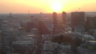 Heron Tower London going down in the glass elevator [upl. by Oirevlis]