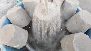 ASMR super creamy dusty soft reuse cement shapes crumble dryin wateroddlysatisfying 🤤💯 [upl. by Yltnerb934]