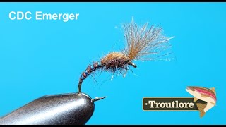 CDC Emerger Fly Pattern  Troutlore Fly Tying [upl. by Hui]