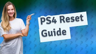 How to factory reset PS4 [upl. by Nomi]