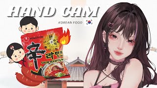 【VerticalHandCam】Sambil makan mie Korea  •̯́ ₃ •̯̀  iraleshow vtuber livestream [upl. by Eigla]