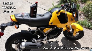 2022 Honda Grom Oil Change Oil amp Oil Filter [upl. by Midis]