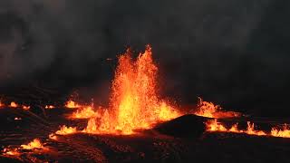 Lava fountaining at Kīlauea Volcano summit [upl. by Nylatsirhc76]