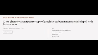 Xray photoelectron spectroscopy of graphitic carbon nanomaterials doped with heteroa  RTCLTV [upl. by Olnek]