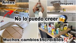 Remodelación en la COCINA 2024😱Cuarzo Blanco y Moderno⁉️LUCES Y MUEBLES NUEVOS😢vlog remodeling [upl. by Leupold883]