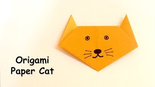 Easy Origami Cat  Paper Cat  Origami Animals  Paper Crafts Easy [upl. by Avenej]