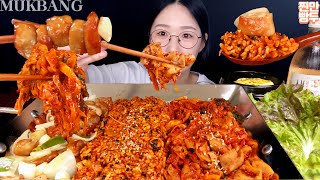 🔥야식으로 매콤한 야채곱창막창에 디저트 볶음밥까지 곱창 먹방 Spicy Gopchang porkintestine  KOREANFOOD MUKBANG ASMR [upl. by Akiraa]