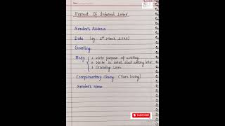 Informal letter writing format l Letter writing class 11 l letter writing format in english [upl. by Bow]