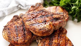 How to Make Perfect Grilled Pork Chops  The Stay At Home Chef [upl. by Reifinnej]