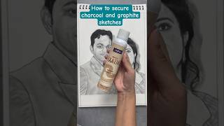 How to secure charcoal amp graphite drawing amp sketches  cameline fixative spray for charcoal sketch [upl. by Nabois]