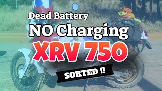 Dead Battery  No charging XRV750 Africa Twin  Sorted xrv750rd07 [upl. by Aicilav75]