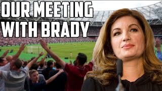 Our Meeting With Karren Brady On West Ham improving the Fans Experience [upl. by Neelhsa]