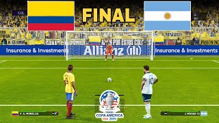 ARGENTINA vs COLOMBIA  FINAL Copa America 2024 USA  MESSI vs JAMES  Penalty Shootout [upl. by Coe]