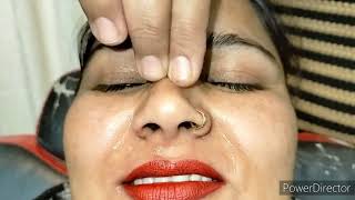 Nose hair cutting with nose massagepammibeautyworld nose nosehair pignose piggynosemassage [upl. by Luahs]