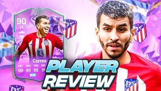 5⭐5⭐ 90 ULTIMATE BIRTHDAY EVOLUTION CORREA PLAYER REVIEW  FC 24 Ultimate Team [upl. by Mcclenaghan]