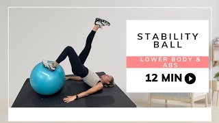 STABILITY BALL🔵WORKOUT  for SCULPTED ABS amp LOWER BODY🔥 [upl. by Odlaner]