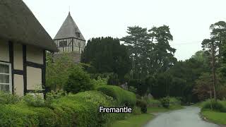 Thatched Cottage Half Timbered Church  Herefordshire  Hampton Bishop  HD Footage E19R49 030 [upl. by Gneh375]