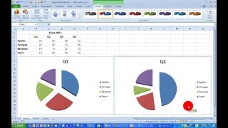 How ToDraw a Simple Pie Chart in Excel 2010 [upl. by Carolle942]