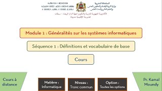 1 Définitions et vocabulaire de base Cours [upl. by Mahseh]